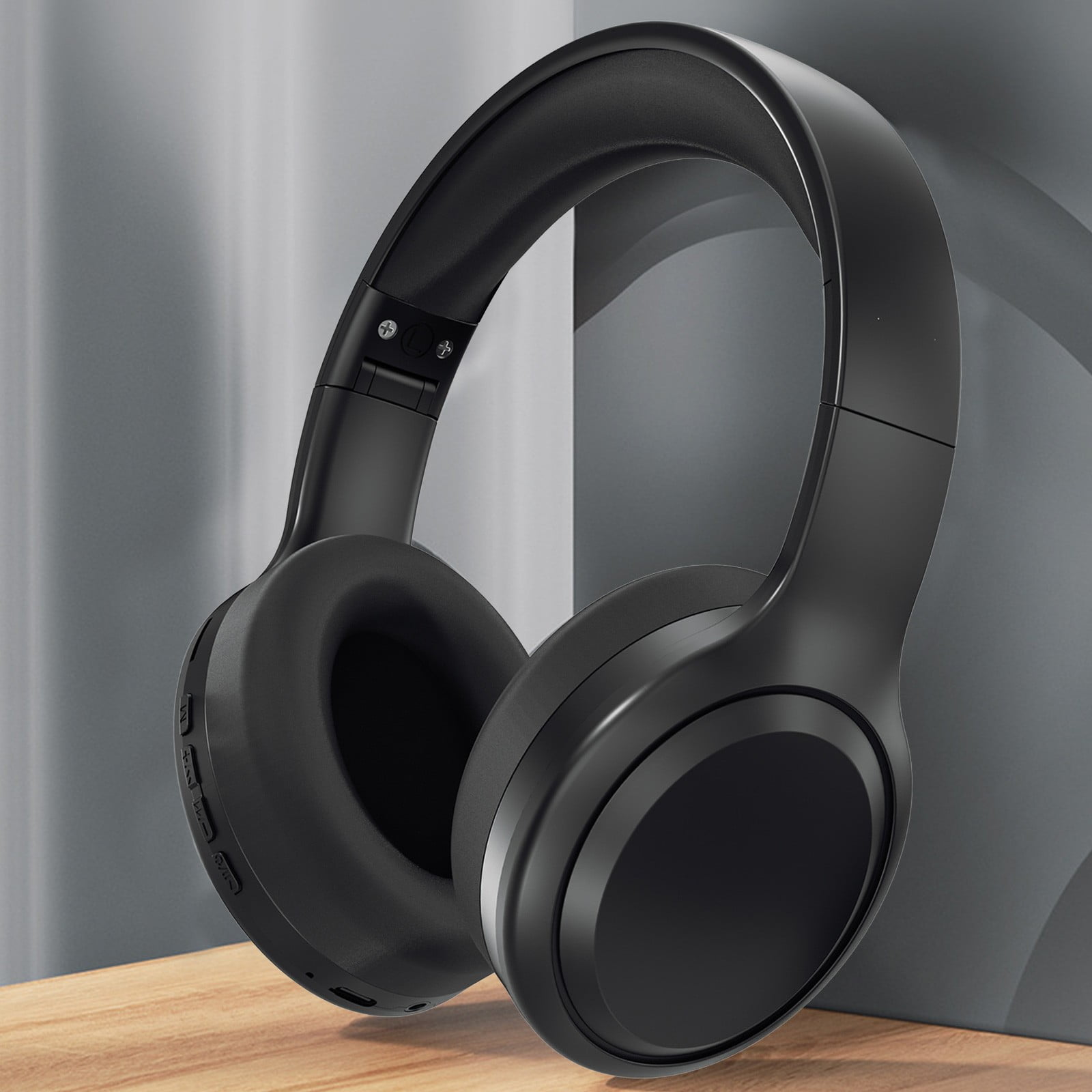 IMossad Active Noise Cancelling Headphones Wireless Headphones with Mic Bluetooth 5.3 Headset Deep Bass 20 H Playtime Lightweight Wired