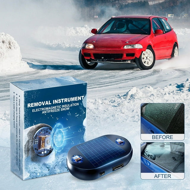 IMossad Advanced Electromagnetic Snow Removal Device for Cars – Car Defroster and Ice Remover for Winter, Clear Windshield and Glass, No Chemicals Required