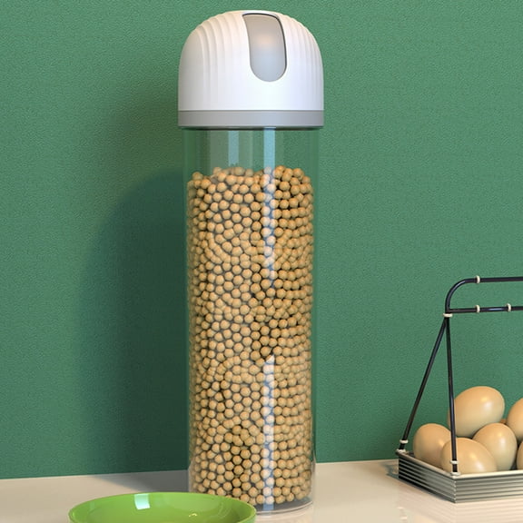 IMossad Airtight Pasta Storage Container with Lid - Tall Clear Food Storage Jar for Spaghetti, Flour, Cereal, Coffee Beans, and More