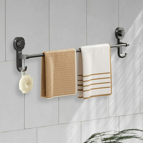 IMossad Bathroom Towel Rack with Strong Suction Cups – Punch-Free, No-Drill Wall-Mounted Towel Holder