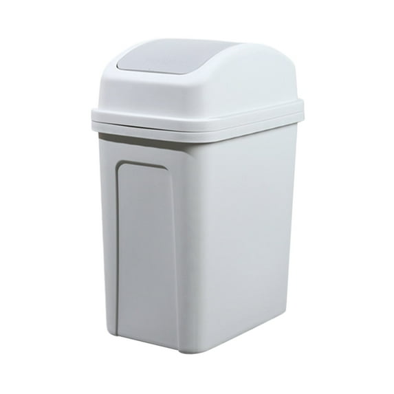IMossad Bathroom Trash Can with Swing Lid,Small Garbage Can,Plastic Bathroom Trashcan,Garbage Bin for Kitchen Waste Bedroom Room Outdoor