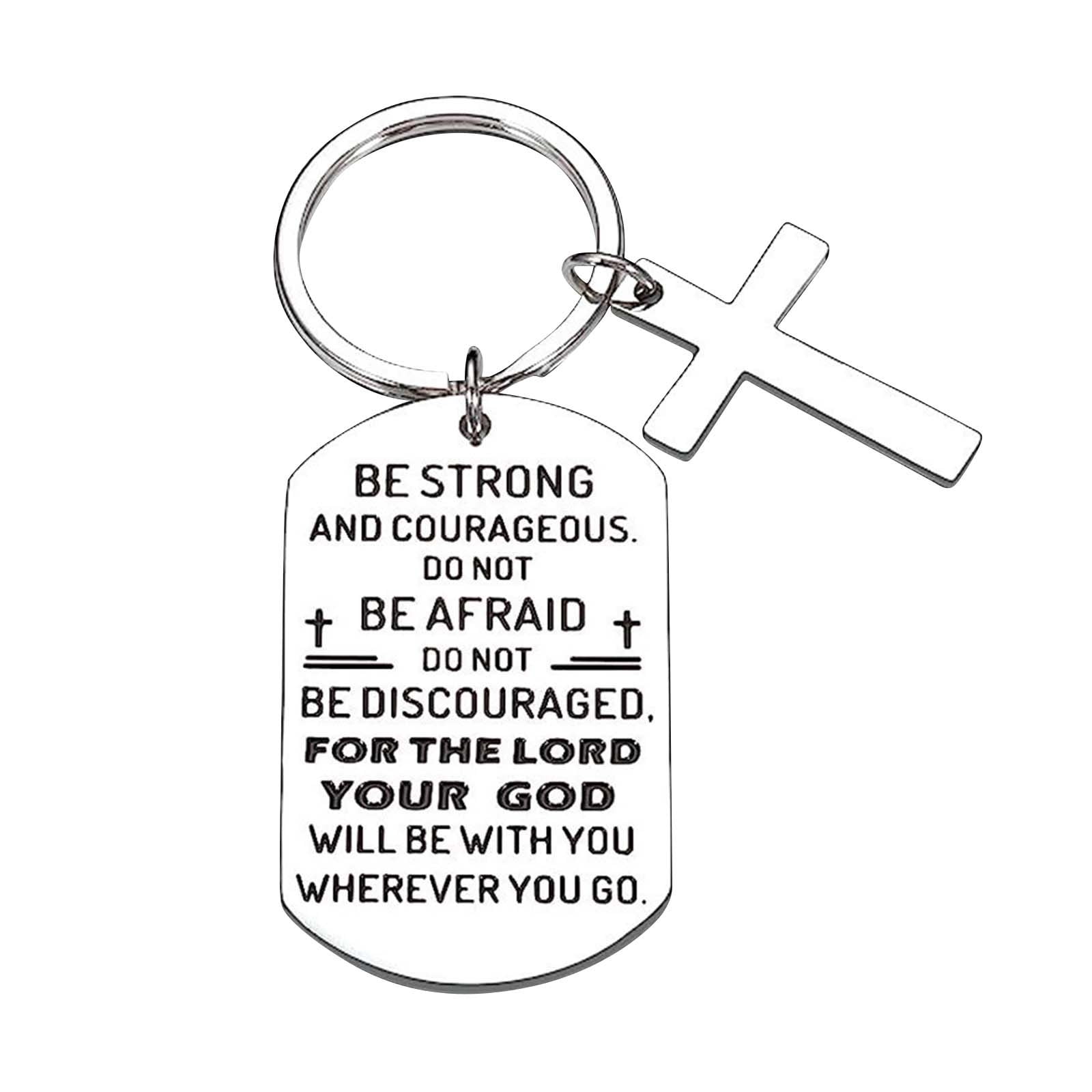 IMossad Bible Verse Cross Keychain - Christian Religious Jewelry for ...