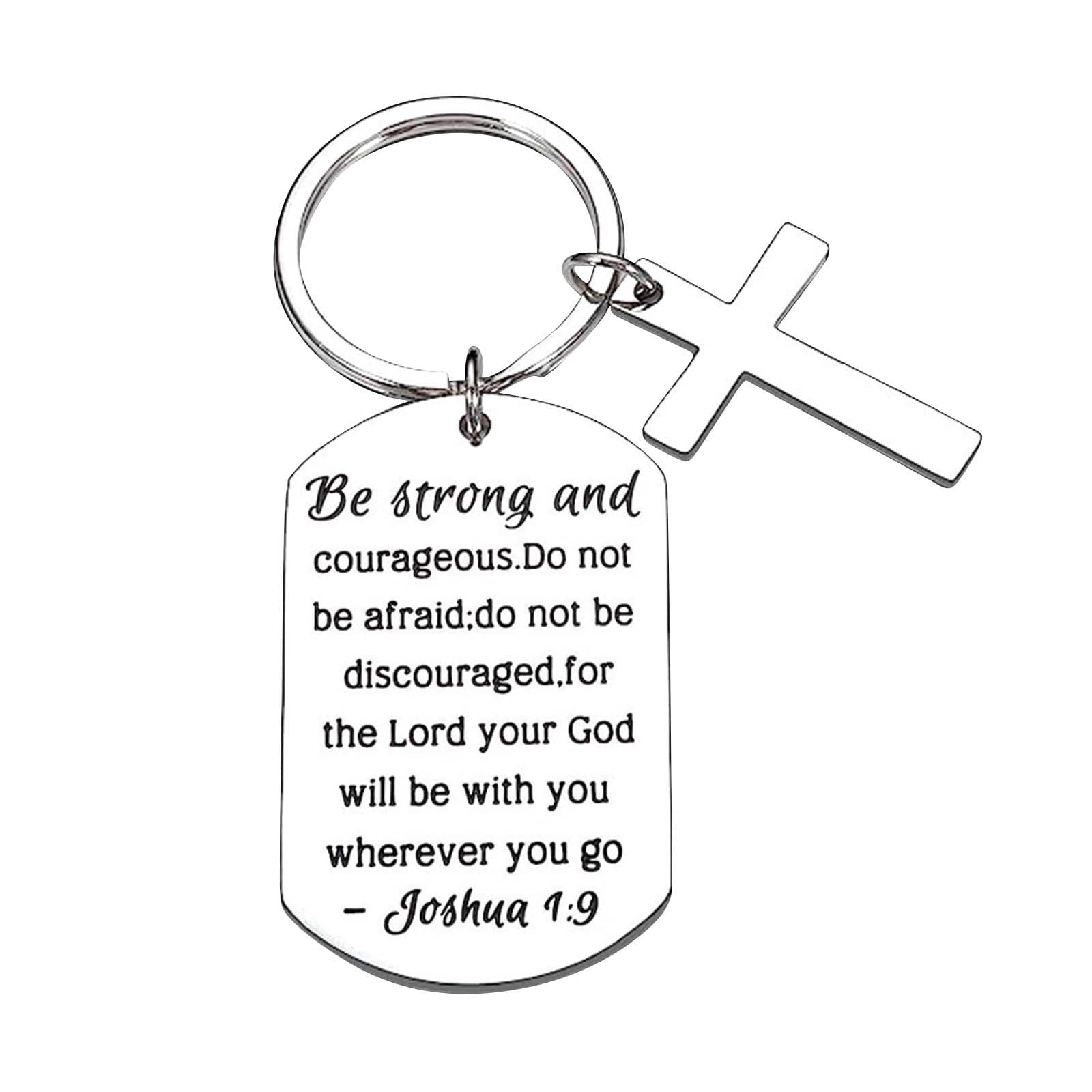 IMossad Bible Verse Cross Keychain - Christian Religious Jewelry for ...