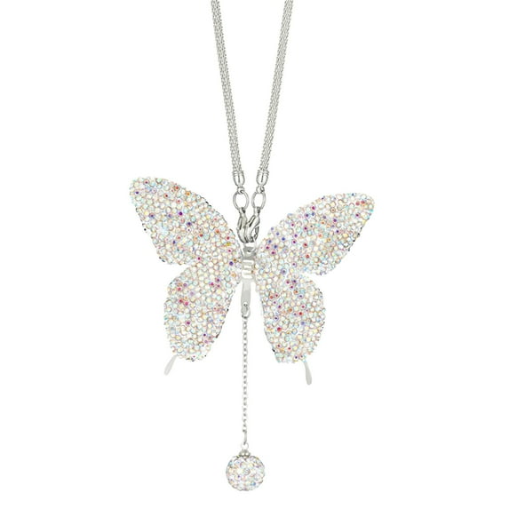 IMossad Bling Butterfly Diamond Car Accessories for Women Crystal Car Rear View Mirrors Charms Car Decoration Valentinesday Gift,Mirror Hang