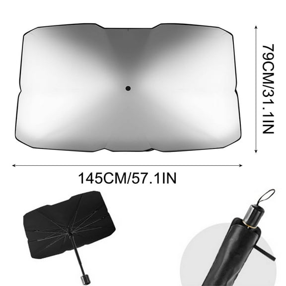 IMossad Car Windshield Sun Shade UV Rays and Heat Sun Visor Protector Foldable Reflector Umbrella brella Shield