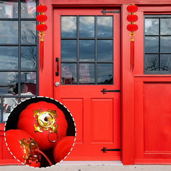 IMossad Chinese New Year Red Lanterns 2025 - Mini Hanging Lanterns, Spring Festival Decor, Oriental Good Wish, Indoor & Outdoor
