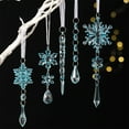 thumbnail image 1 of IMossad Christmas Snowflake Ice Bar Ornaments, Hanging Crystal Icicle Pendants for Christmas Tree Decoration, Lightweight Shatterproof Holiday Decor, 1 of 7
