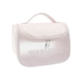 thumbnail image 1 of IMossad Clear Makeup Bags, Cosmetic Makeup Bags Set Clear PVC with Zipper Handle Portable Travel Luggage Pouch Airport Airline Vacation Organization (White), 1 of 7