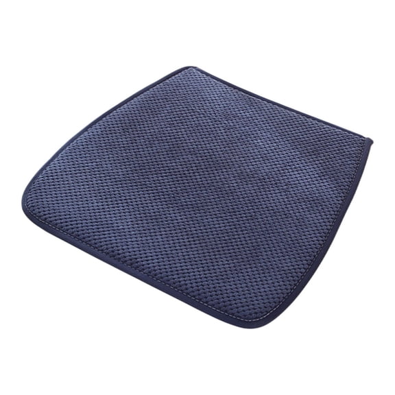 IMossad Collection Chair Cushion Memory Foam Pads with Ties Honeycomb Pattern Slip Non Skid Rubber Back Square 18" x 18" Seat Cover