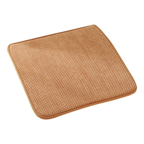 IMossad Collection Chair Cushion Memory Foam Pads with Ties Honeycomb Pattern Slip Non Skid Rubber Back Square 18" x 18" Seat Cover