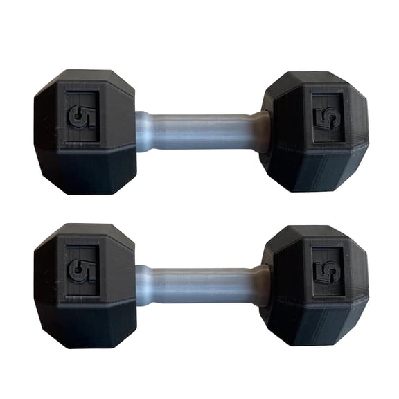 IMossad Comfortable Hand Dumbbell, Plastic Black, 2 Count