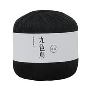 IMossad Crochet Thread Size 20 for Hand kingtting 100% Cotton YarnBlack