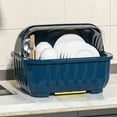 thumbnail image 1 of IMossad Dish Drying Rack, Bottle Dryer Holder with Cover Lid and Drainage, Utensil and Cup Holder for Kitchen Counter, Dish Dryer Shelf, 1 of 9