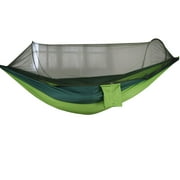 IMossad Double 2-Person Camping Hammock with Mosquito Net and Rain Fly, Green