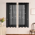 thumbnail image 1 of IMossad Double-Layer Rod Pocket Sheer Curtains 39x51 in, Polyester Window Panels with 3D Butterfly Pin Accessories, Beige, Elegant Light-Filtering Drapes for Living Room and Bedroom, 1 of 7