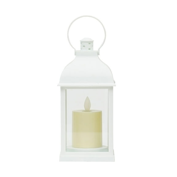 IMossad Electronic Candle Lantern, Outdoor Windproof Lamp, Small Portable Camping Light, Black Decorative Candlestick for Border Festival, Holiday Decoration, Battery Operated