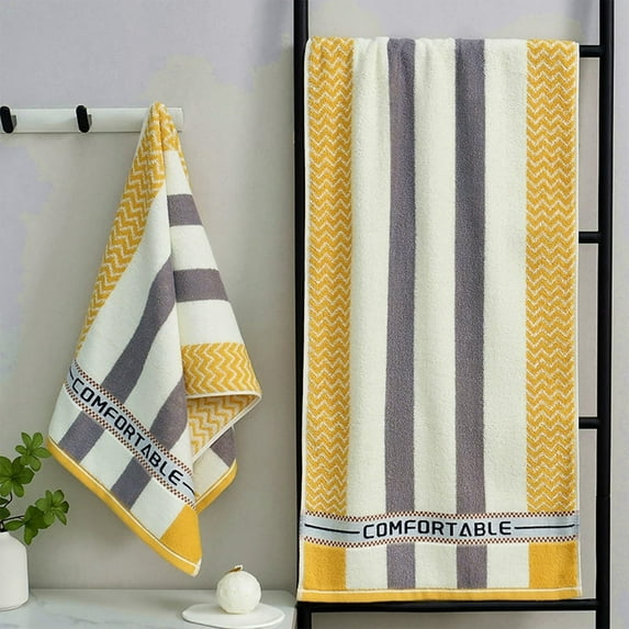 IMossad Extra Long Bath Towel, Absorbent Non-Linting Fitness & Sports Towel, Large Face & Body Towel, Soft Durable Household Towel for Daily Use