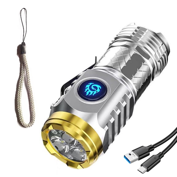 IMossad Flashlight - Three-Eyed Monster Mini Flash Super Power Flashlight, Rechargeable Thumb Size Flashlight from Germany, IPX7 Waterproof Mini Flashlight