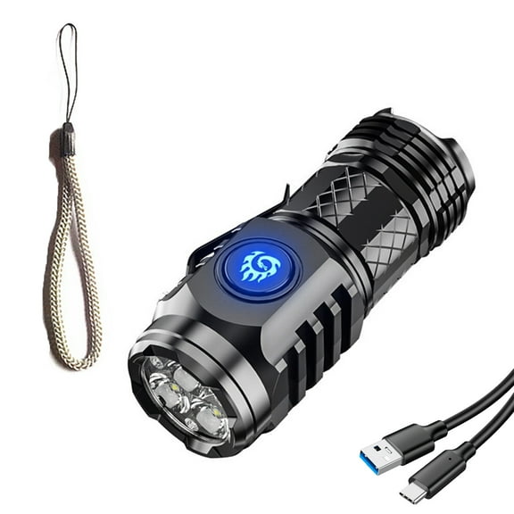 IMossad Flashlight - Three-Eyed Monster Mini Flash Super Power Flashlight, Rechargeable Thumb Size Flashlight from Germany, IPX7 Waterproof Mini Flashlight