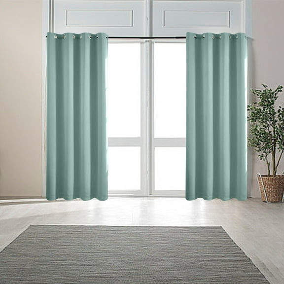 IMossad Full Blackout Window Curtains Stellar Metallic Noise Reducing Panels 52 Inches Long Grommet Top, Thermal Insulation Window Treatment for Boys Girls Bedroom Living Room, 63Wx52Lx2