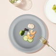 thumbnail image 1 of IMossad Gray Plastic Serving Plates, Nordic-Style Round Snack and Fruit Plates, Durable Shatterproof Kitchen Dinnerware for Everyday Use, 1 of 6