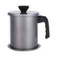 thumbnail image 1 of IMossad Grease Container,Stainless Steel Bacon Grease Saver with Fine Mesh Strainer,47oz Oil Container Grease Can with Dust-proof Lid Non-slip Tray for Kitchen Storing Frying Cooking Grease, 1 of 6