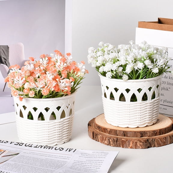 IMossad Hollowed Out Flower Basket, Plastic Decorative Basket for Home, Table, Wedding, Party, Garden, and Event Centerpiece Display