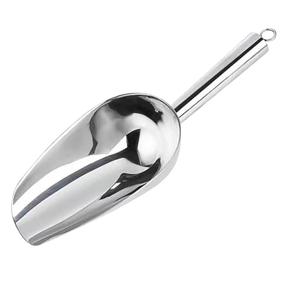 IMossad Ice Scoop, Stainless Steel Shovel Scoops Kitchen Utility Scoops Set, Bar Ice Scooper for Ice Maker Freezer Coffee Bean Food Candy Flour Popcorn Round Bottom
