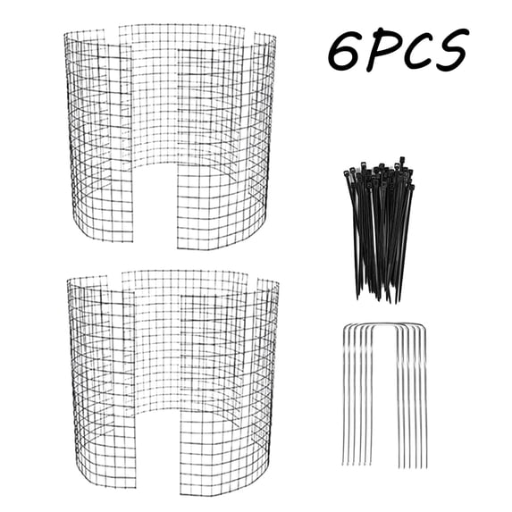 IMossad Iron Tree Protector with Black Mesh Panels – Durable Garden Plant Guard, Rust-Resistant Metal Netting for Shrubs & Flowers