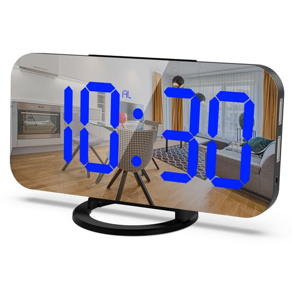 IMossad LED Display Digital Alarm Clock with USB Charging, 6.5 Inch Large Screen, Ideal for Home and Office Use