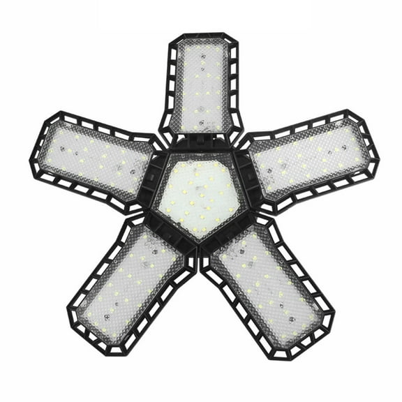 IMossad LED Garage Lights, Deformable LED Garage Ceiling Lights With Adjustables Panels, LED Shop Lights For Garage Workshop Basement Support E27 Screw Socket