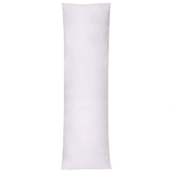 IMossad Large Body Pillow Insert - Breathable Full Body Down Pillow Core for Side Sleeper - Soft and Breathable Envelope Closure Body Pillowcase for Adults, 16x47 Inches, White