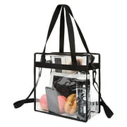IMossad Large Clear Makeup Cosmetic Toiletry Organizer Bag, Clear Plastic Tote Bags, Waterproof Transparent Small Clear Handbag Purse