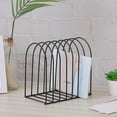 IMossad Large Desktop File Folder Organizer, 7-Slot Black Metal Wire ...