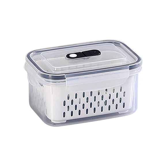 IMossad Large Leakproof Food Storage Containers with Removable Colander - Microwave and Dishwasher Safe Fresh Produce Keeper for Fruits, Vegetables, Berries, and Meat