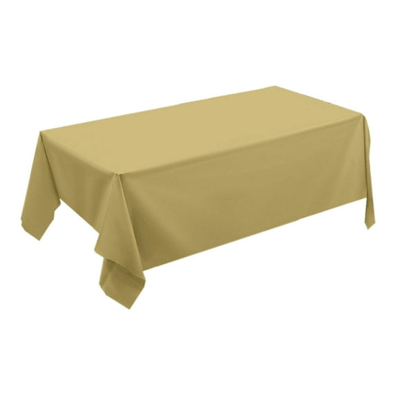 IMossad Large Plastic Rectangle Table Cover 54x72in, Disposable Party Tablecloth, Heavy-Duty Wipe-Clean, Solid Color, Durable Elegant Event Table Cover