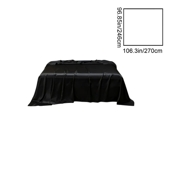 IMossad Luxury Satin Bed Sheet 106x96 Inches – Solid Blue, Soft Silk-Like Fabric, Wrinkle & Fade Resistant, Easy Wash – Hotel Quality for Home