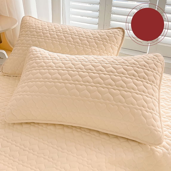IMossad Matte Cotton Bedding Set, Extra Thick Washed Cotton Bedspread Quilt, Soft, Breathable, Machine Washable with 2 Pillowcases Included