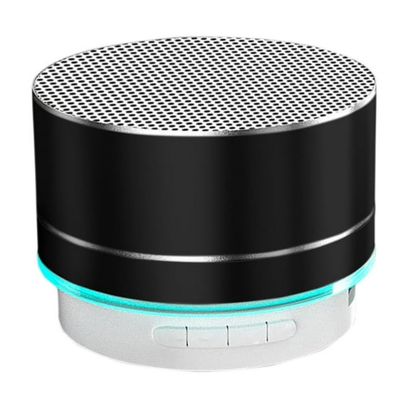 IMossad Mini Metal Bluetooth Speaker with LED Light, 5.0 Wireless Portable Audio, 3W Output, 300mAh Battery, USB/FM/AUX/TF Card, for Laptop, PC, Outdoor Use