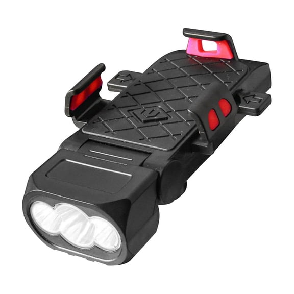 IMossad Multifunctional Bicycle Headlight with USB Power Bank, Phone Holder, Speakers, and Emergency Lights - High Brightness LED, Waterproof, Adjustable, Easy Charging