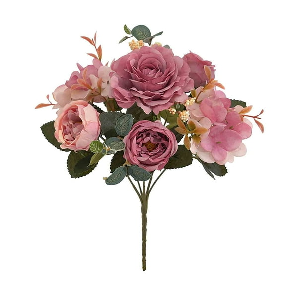 IMossad Peony Artificial Flowers Ball, Silk Fake Peony 12" Faux Rose for Home Office Wedding Table Centerpieces Mothers Day Spring Party Decoration(6 Pcs)