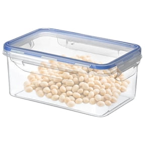 IMossad Plastic Food Storage Containers,Baking Containers with Hinged Locking Lids,Rectangular Small Storage Boxes, Microwave, Freezer and Dishwasher Safe,100% Leak Proof,S