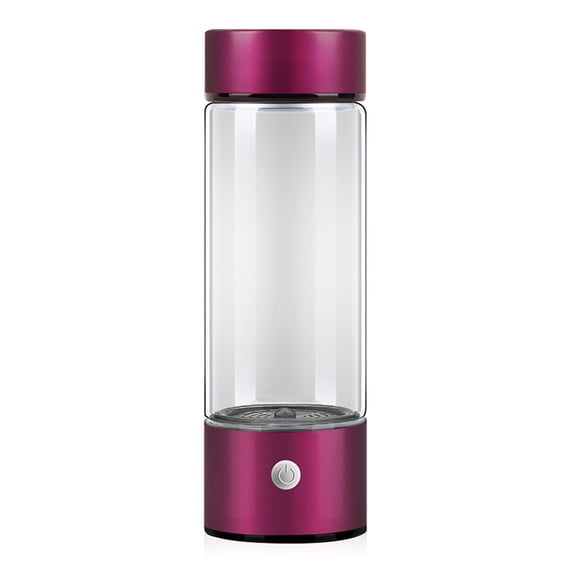 IMossad Portable Hydrogen Water Generator Bottle, SPE & PEM Technology, Rechargeable Glass Hydrogen Water Maker, Food-Grade Material, USB Powered for Healthy Drinking