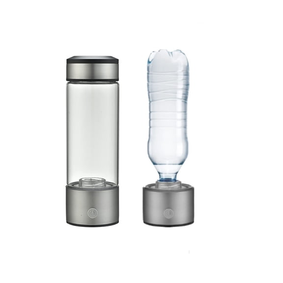 IMossad Portable Hydrogen Water Generator Bottle, SPE & PEM Technology, Rechargeable Glass Hydrogen Water Maker, USB Powered Travel Water Bottle