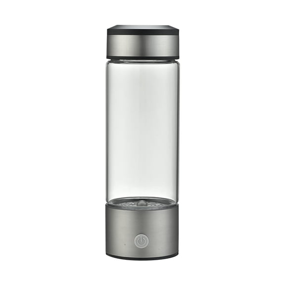 IMossad Portable Hydrogen Water Generator Bottle, SPE & PEM Technology, Rechargeable Glass Hydrogen Water Maker, USB Powered Travel Water Bottle