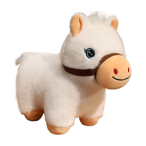 IMossad Realistic Horse Plush Toy Zodiacs Colt Figurine Soft Stuffed Animal for Home Decoration, Party Favors and Gift Collectibles