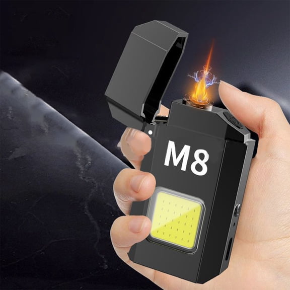 IMossad Rechargeable Electric Plasma Lighter - Flameless Windproof Lighter with Flashlight, Ideal for Camping, Hiking, and Outdoor Survival Gear