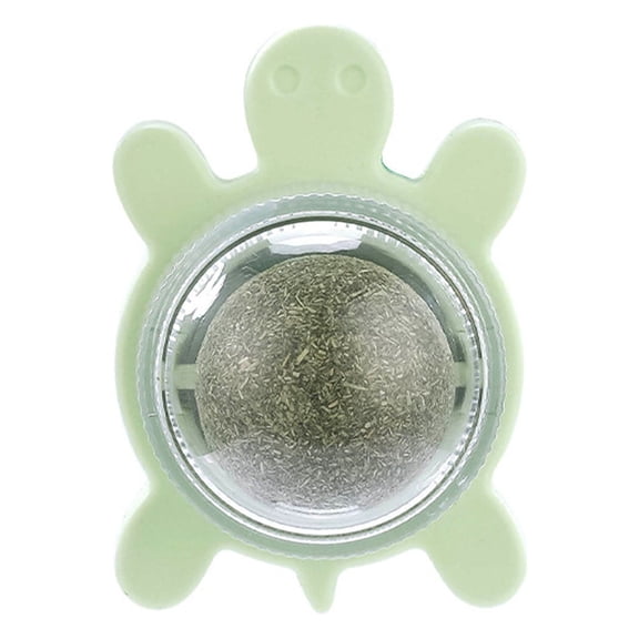 IMossad Revolving Turtle Catnip Ball Wall-Sticking Entertainment Toy for Cats, Mint-Scented, Teeth Grinding Scratcher - Amazon's Delightful Feline Self-Amusement Tool