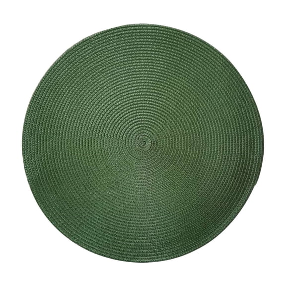 IMossad Round Placemats, Cotton Rope Thick Place Mats, Heat Resistant Woven Table Mats, Hot Pads for Kitchen, 13 Inches Braided Placemat for Farmhouse and Kitchen Table Decor