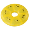 thumbnail image 1 of IMossad Round Portable Pill Box,Medicine Planner Small case (7 Day Weekly Travel Container) Medication,Vitamin Holder Boxes with Date Letters,Daily sorter & Reminder containers,Orange, 1 of 8